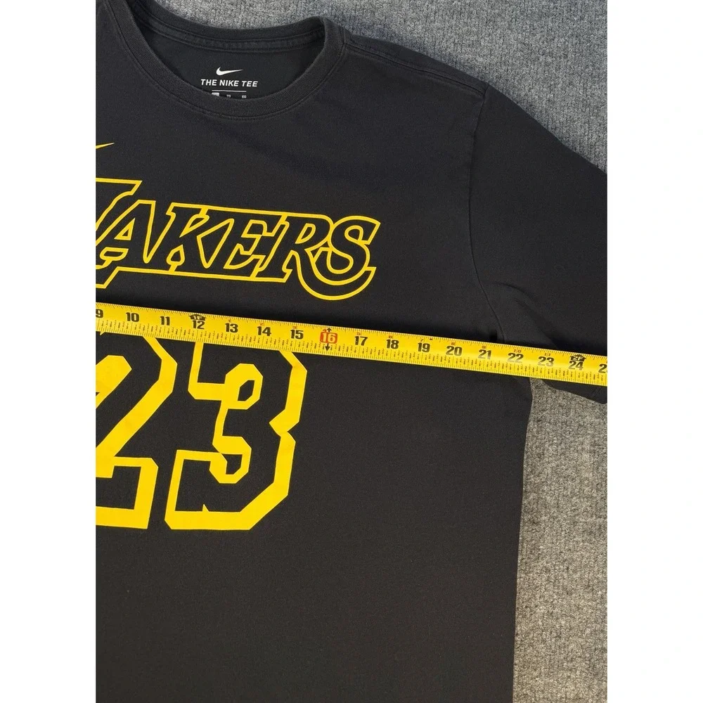 Nike Lakers LeBron James 23 Dri-FIT T Shirt Black Gold Men's XL NBA Tee